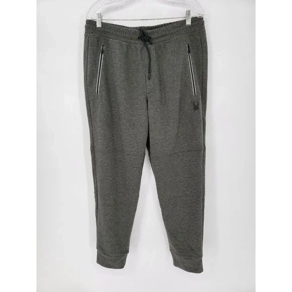 Spyder Active Size Large Mens Joggers Army Green Elastic Waist Pants NWT